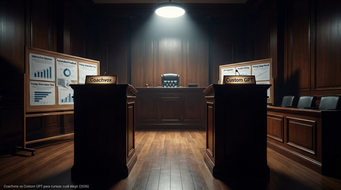 Coachvox vs Custom GPT para cursos: cuál elegir (2026)