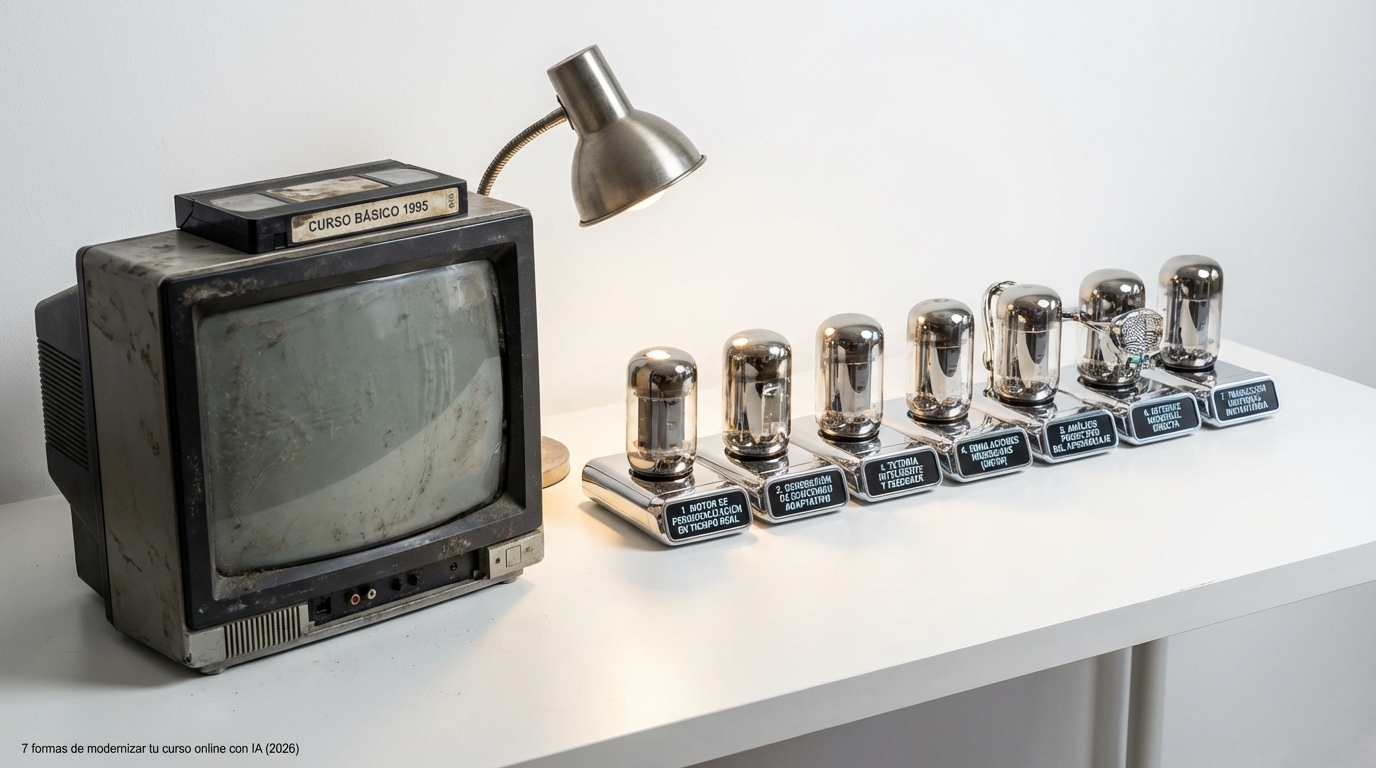 7 formas de modernizar tu curso online con IA (2026)