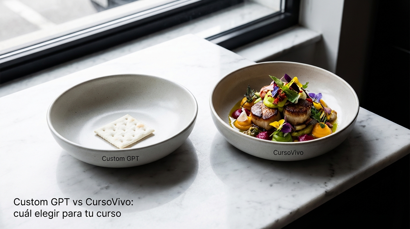 Custom GPT vs CursoVivo: cuál elegir para tu curso