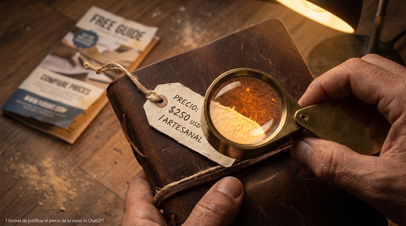 7 formas de justificar el precio de tu curso vs ChatGPT