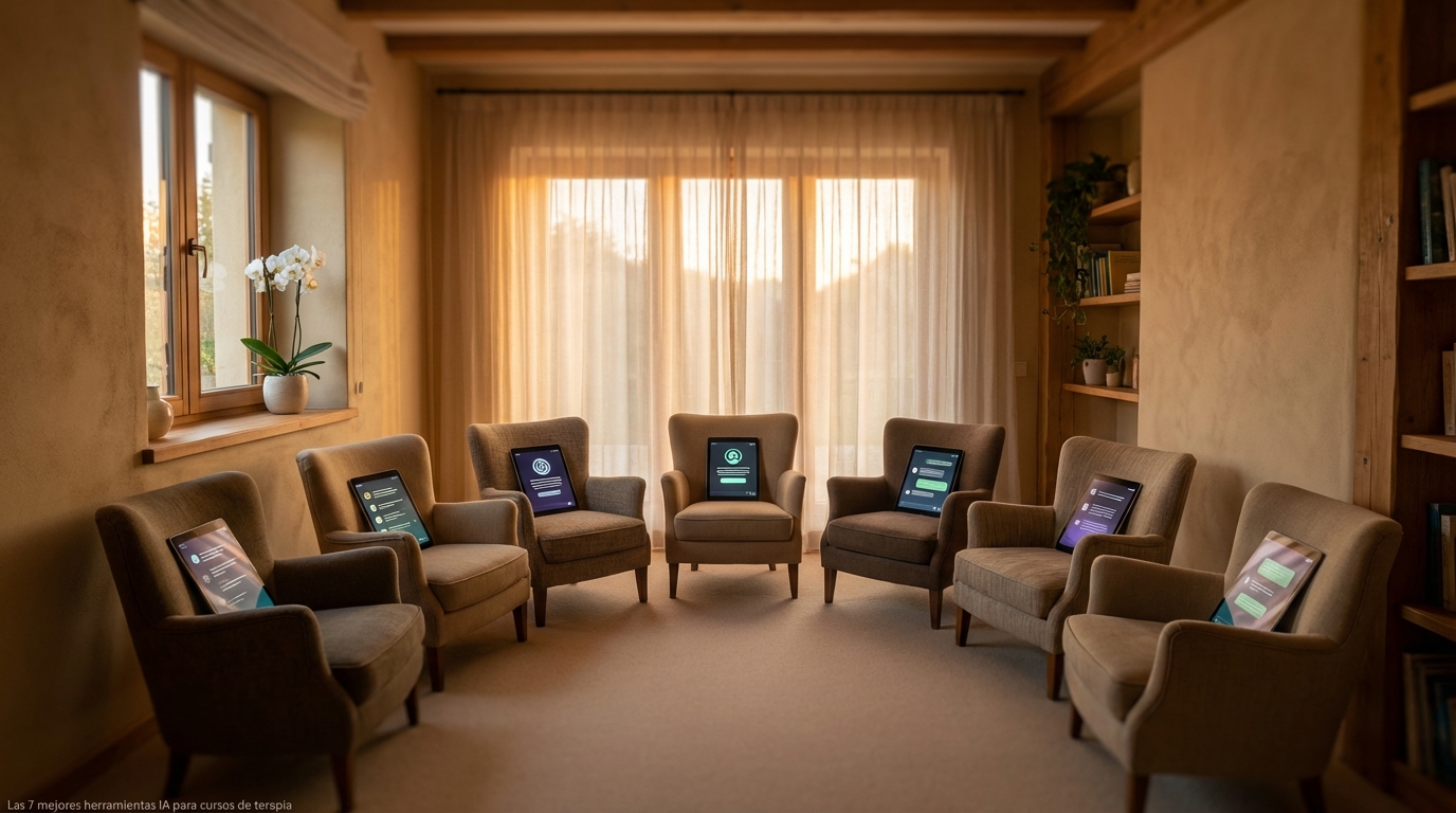 Las 7 mejores herramientas IA para cursos de terapia