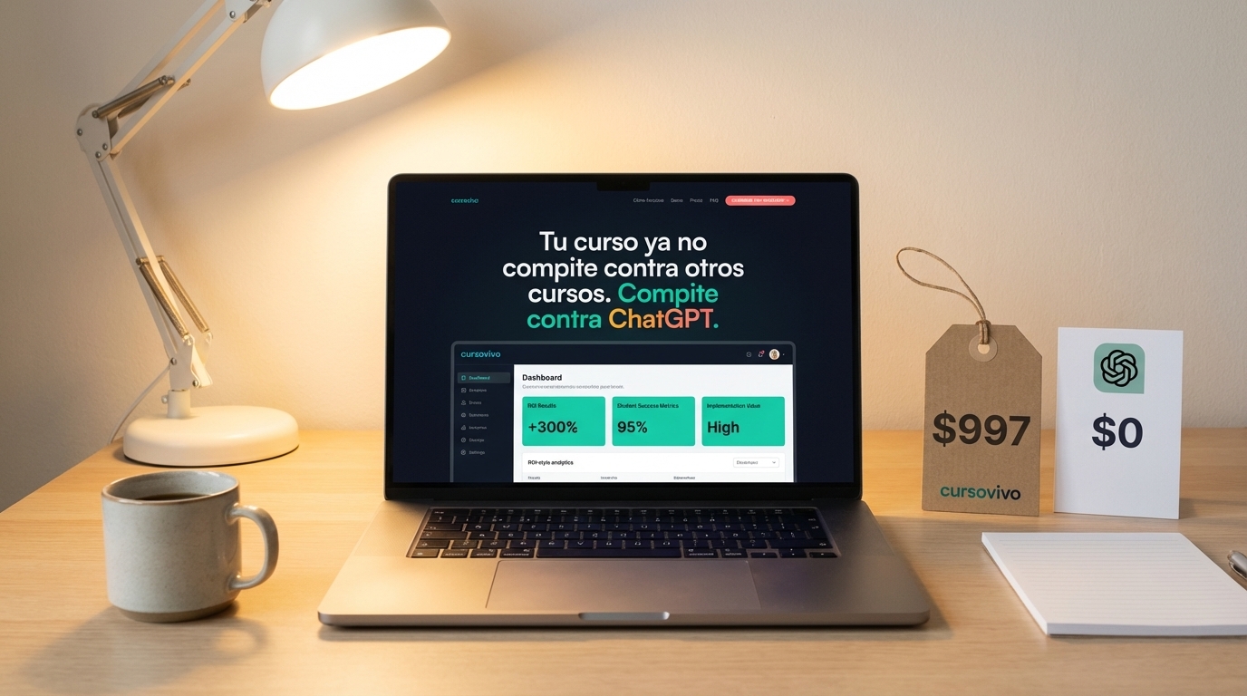cómo justificar precio de curso online vs ChatGPT